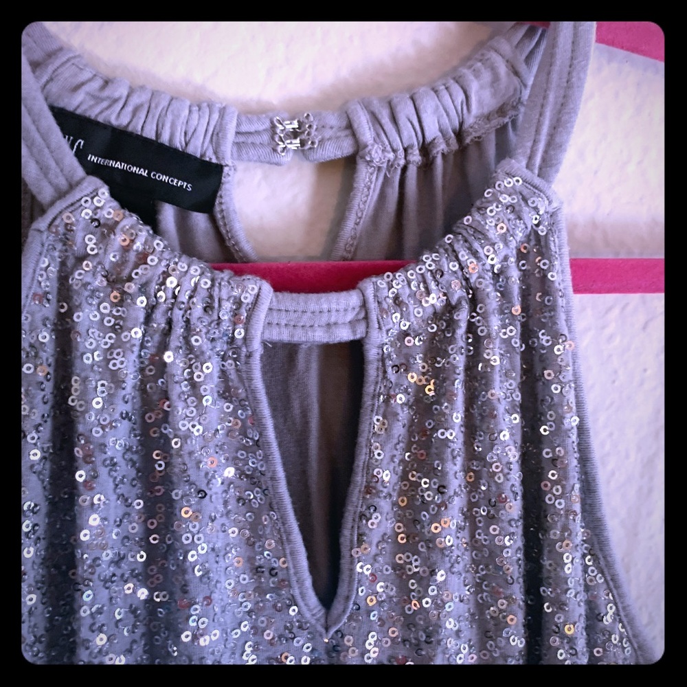 Beautiful gray sequin tank! Never worn
